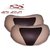Auto Addict Car Neck Rest Pillow Cushion Beige, Brown Leatherite Set of 2 Pcs For Maruti Suzuki Baleno Nexa
