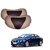 Auto Addict Car Neck Rest Pillow Cushion Beige, Brown Leatherite Set of 2 Pcs For Jaguar XF