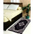 Super Textile Industry 1 Piece Velvet Touch Abstract Chenille Carpet - 60 X 24 (Black)