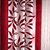 HomeStore-YEP Floral Polyester Door Curtain(Pack of 2) - 7ft, Red