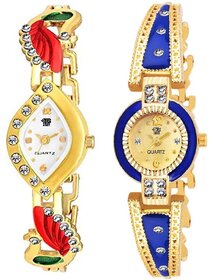 Swadesi Stuff BANGLE Multi DIAL ELEGANCE NEW ARRIVAL Luxury Ethnic Multi Bracelet Look Watch - for Women  Girls kc11