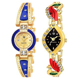 Swadesi Stuff BANGLE Multi DIAL ELEGANCE NEW ARRIVAL Luxury Ethnic Multi Bracelet Look Watch - for Women  Girls kc13