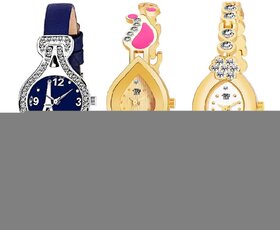 Swadesi Stuff BANGLE Multi DIAL ELEGANCE NEW ARRIVAL Luxury Ethnic Multi Bracelet Look Watch - for Women  Girls kc17