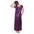Hot and Saxy women satin Purple free size robe or night dress