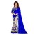Priyanka Trends Women's Bollywood Design Royal Blue Net  Georgette Embroidered Saree With Blouse Piece