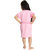 Be You Kids Cotton Two-Tone Pink Bath Gown / Bathrobe for Girls [XXS (0-2 Yrs)]