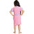 Be You Kids Cotton Two-Tone Light Pink Bathrobe / Bath Gown for Girls