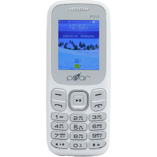 Pear P312 Dual Sim, 1.8 Inch Feature Phone (White)