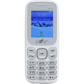 Pear P312 Dual Sim, 1.8 Inch Feature Phone (White)
