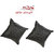 Auto Addict Black Leatherite Car Pillow Cushion Kit (Set of 2Pcs) For Toyota Etios Cross