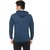 Men's Blue Poly Cotton Hooded T-Shirt NR