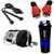 Combo Of BodyBuilding (Black) Gym Bag, Gloves (Red), Spider Shaker (Blue) And Skipping Rope (Black)