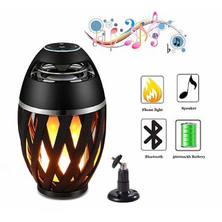 Tech Gear Led Lamp Bluetooth Speaker Flame Atmosphere Speakers, Table Lamp Wireless Night Light Portable Speaker