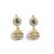 Sea Blue Leaf Pearl Jhumki Earrings