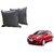 Auto Addict Grey Leatherite Car Pillow Cushion Kit (Set of 2Pcs) For Renault Pulse