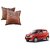 Auto Addict Brown Leatherite Car Pillow Cushion Kit (Set of 2Pcs) For Maruti Suzuki Alto 800