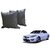 Auto Addict Grey Leatherite Car Pillow Cushion Kit (Set of 2Pcs) For Honda Accord