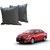 Auto Addict Grey Leatherite Car Pillow Cushion Kit (Set of 2Pcs) For Toyota Yaris