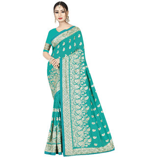 shopclues sarees party wear embroidery