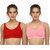 Maroon Multi Color Cotton Set of 2 Women's Sports Bra Combo