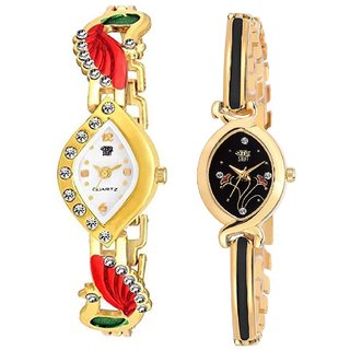 Swadesi Stuff BANGLE Multi DIAL ELEGANCE NEW ARRIVAL LuxuryEthnic Multi Bracelet Look Watch - for Women  Girls kc26