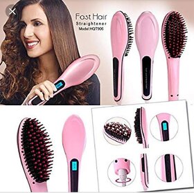 EXCLUSIVE Fast Hair Straightener Brush for Smooth and Shiny Hair