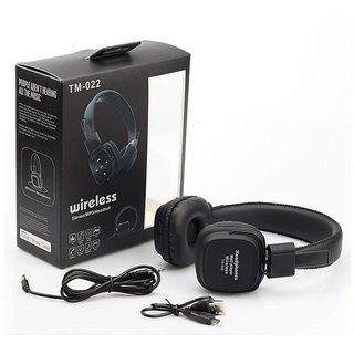 Buy TM022 Over Ear Wireless Headphones With Mic Black Online 799 from ShopClues
