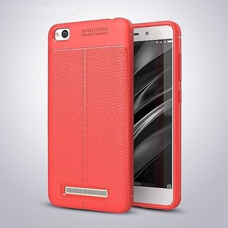                       TPU Flexible Auto Focus Shock Proof Back Cover For Redmi MI5A (Red)                                              
