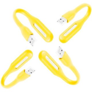 SCORIA 4 Pcs. Portable USB Flexible Mini LED Stick Light Lamp Light 4.7 Watt Led Light(Multicolor)