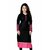 Omstar Fashion By Designer Black Color Indo Cotton Semi Stitched Woman Kurti (DOT BLACK 01)