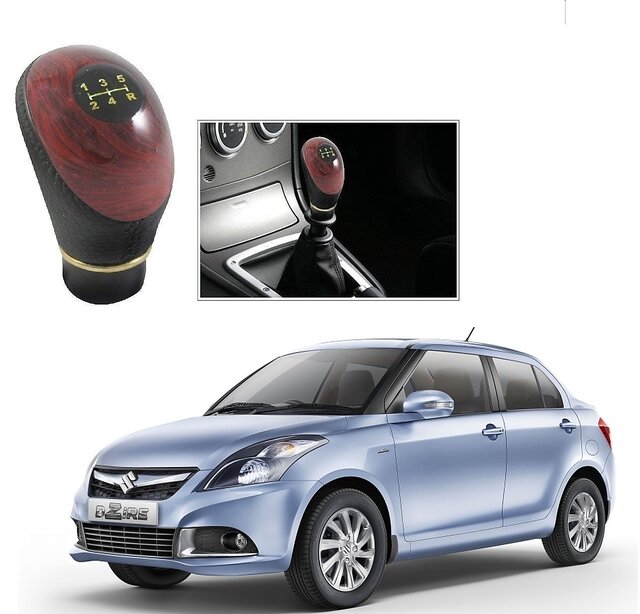 Buy Auto Addict Leatherette Wooden Finished Gear Knob Black Car Gear Shift  knob For Maruti Suzuki Swift Dzire Type-2(2011-2017) Online @ ₹289 from  ShopClues