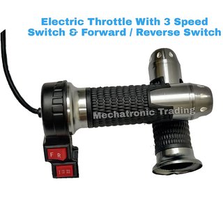 Electric Bike Throttle with Forward  Reverse switch / E-Bike throttle with High, Medium  Low accelerator