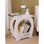 SS Arts Engineered Wood Table with Storage rack(White)