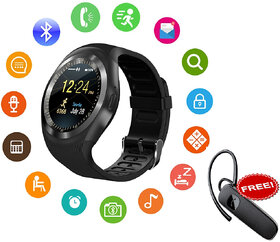 Y1 Smart Watch support Nano SIM Card and TF Card With sleep monitoring smartwatches + Bluetooth Handfree Combo