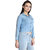 BuyNewTrend Stone Wash Denim Blue Jacket For Women