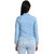 BuyNewTrend Stone Wash Denim Blue Jacket For Women