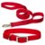 Red Dog Collar  Leash (Large) Pack of 2