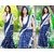 Indian Beauty Women's Cotton Linen Blend Checks Saree With Unstiched Blouse Piece