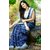 Indian Beauty Women's Cotton Linen Blend Checks Saree With Unstiched Blouse Piece