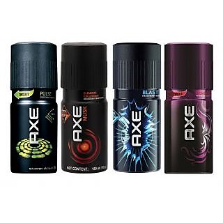 AXE Buy 3 Get 1 Free Deo Deodorants Body Spray For Men - Combo Pack Kits Of 4 Pcs