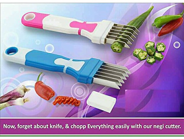 1pc, 2in1, Scallion Slicer With Bean Slicer, Onion Slicer, Long