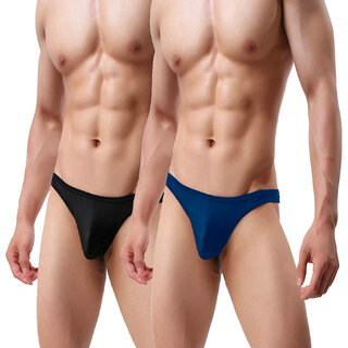                       The Blazze Men's Sexy Soft Low Thongs Innerwear G Strings Briefs Vests Boxers Trunks                                              