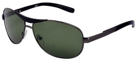 Adam Jones Glass Lens Gunmetal Green Rectangular UV Protection Sunglasses for Men