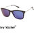 Ivy Vacker Metal Sides Mirrored Blue Wayfarer Sunglasses