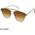 Ivy Vacker Men Brown Square UV Protected Aviator Full Rim Metal Sunglasses