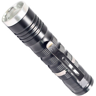 5W Portable Waterproof Ultra Bright LED Flashlight Torch Outdoor Lamp Torch Light Black(Pack of 1)