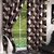 HomeStore-YEP Floral Polyester Suprimo Door Curtain(Pack of 2) - 7ft, Brown M-2