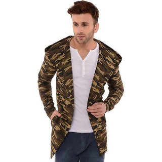 Tinted men's cotton blend cardigan top