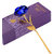 24k Gold Plated Rose With Purple Box for Valentine Day Gift Rose Day Gift (Multicolor)