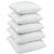 SHAKRIN Fiber Filler Cushion, 16 X 16 Inch, White -Set of 5